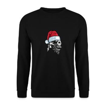 Viking Ugly Christmas – Valhalla Wikinger Outfit - Unisex Sweatshirt - black - Front - Alina (178cm) & Michal (187cm)