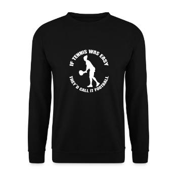Joueur de tennis Club de tennis Raquettes de tennis - Sweat-shirt Unisexe - noir - Devant - Alina (178cm) & Michal (187cm)