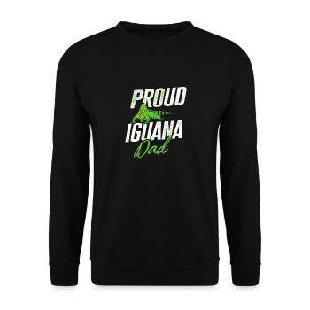 Leguan Eidechse Reptil Herpetologe - Unisex Pullover - Schwarz - Vorne - Alina (178cm) & Michal (187cm)