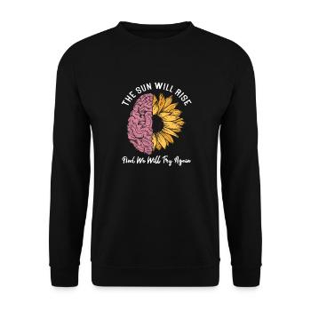 Anxiety Depression Mental Health - Unisex Sweatshirt - black - Front - Alina (178cm) & Michal (187cm)