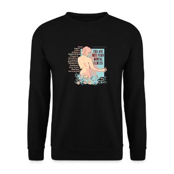 Anxiety Depression Mental Health - Unisex Sweatshirt - black - Front - Alina (178cm) & Michal (187cm)