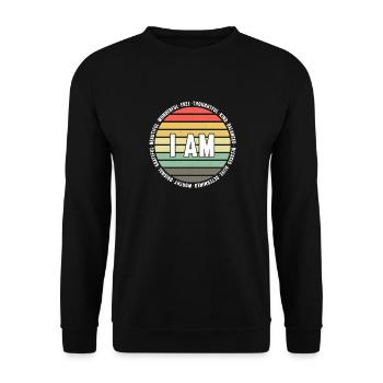 Anxiety Depression Mental Health - Unisex Sweatshirt - black - Front - Alina (178cm) & Michal (187cm)