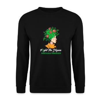 Anxiety Depression Mental Health - Unisex Sweatshirt - black - Front - Alina (178cm) & Michal (187cm)