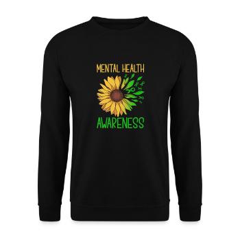 Anxiety Depression Mental Health - Unisex Sweatshirt - black - Front - Alina (178cm) & Michal (187cm)