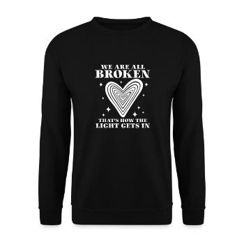 Ängste Depression Psychische Gesundheit - Unisex Pullover - Schwarz - Vorne - Alina (178cm) & Michal (187cm)