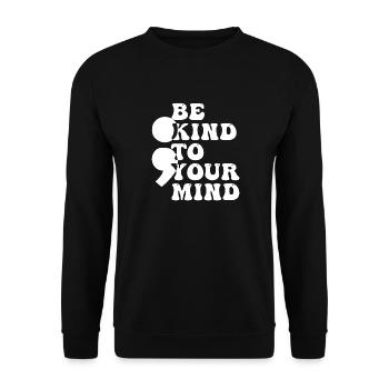 Anxiety Depression Mental Health - Unisex Sweatshirt - black - Front - Alina (178cm) & Michal (187cm)