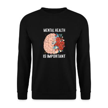 Anxiety Depression Mental Health - Unisex Sweatshirt - black - Front - Alina (178cm) & Michal (187cm)