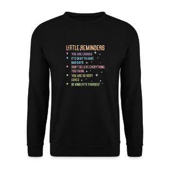 Anxiety Depression Mental Health - Unisex Sweatshirt - black - Front - Alina (178cm) & Michal (187cm)