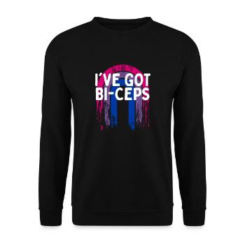 J’ai Bi-Ceps Bisexuel LGBTQ Bi Pride LGBT - Sweat-shirt Unisexe - noir - Devant - Alina (178cm) & Michal (187cm)