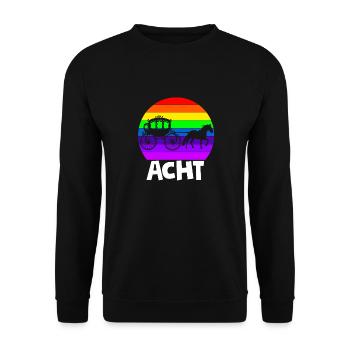 8. Geburtstag Reiterin Geschenk Pferde Fan 8 Jahre - Unisex Pullover - Schwarz - Vorne - Alina (178cm) & Michal (187cm)