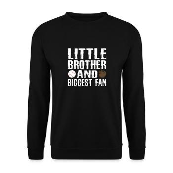 Little brother and biggest fan baseball - Unisex Sweatshirt - black - Front - Alina (178cm) & Michal (187cm)