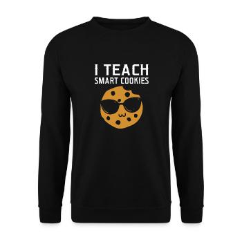 Funny teacher I teach smart cookies - Unisex Sweatshirt - black - Front - Alina (178cm) & Michal (187cm)