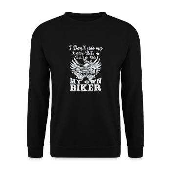Ich Fahre Nicht Mit Meinem Eigenen Fahrrad, Aber - Unisex Pullover - Schwarz - Vorne - Alina (178cm) & Michal (187cm)