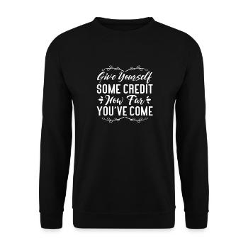 Anxiety Depression Mental Health - Unisex Sweatshirt - black - Front - Alina (178cm) & Michal (187cm)