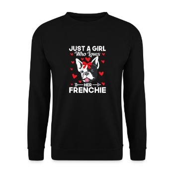 Une seule fille qui a son Français - Sweat-shirt Unisexe - noir - Devant - Alina (178cm) & Michal (187cm)