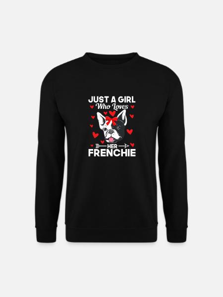 Nur Ein Mädchen, Das Ihre Französische - Unisex Pullover - Schwarz