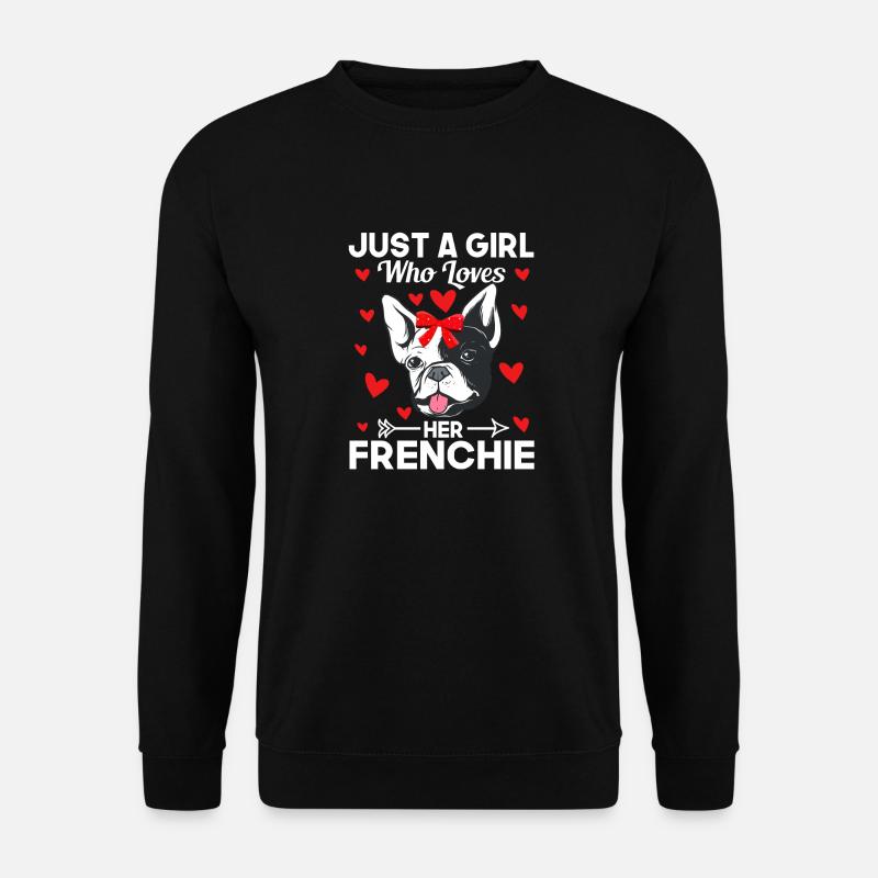 Nur Ein Mädchen, Das Ihre Französische - Unisex Pullover - Schwarz