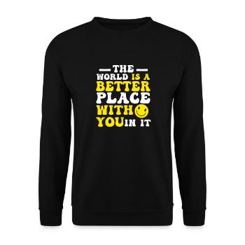 Anxiety Depression Mental Health - Unisex Sweatshirt - black - Front - Alina (178cm) & Michal (187cm)