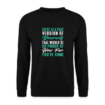 Anxiety Depression Mental Health - Unisex Sweatshirt - black - Front - Alina (178cm) & Michal (187cm)