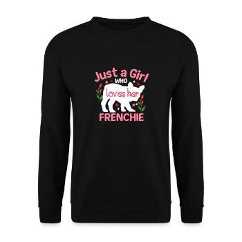 Une seule fille qui a son Français - Sweat-shirt Unisexe - noir - Devant - Alina (178cm) & Michal (187cm)