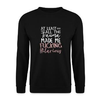 Anxiety Depression Mental Health - Unisex Sweatshirt - black - Front - Alina (178cm) & Michal (187cm)