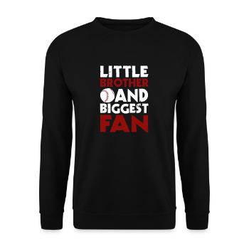 Little brother and biggest fan baseball - Unisex Sweatshirt - black - Front - Alina (178cm) & Michal (187cm)
