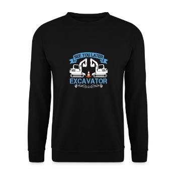 See you later Digger Funny toddler boy - Unisex Sweatshirt - black - Front - Alina (178cm) & Michal (187cm)