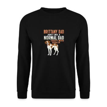 Français Bretagne Épagneul Epagneul Breton Cadeau - Sweat-shirt Unisexe - noir - Devant - Alina (178cm) & Michal (187cm)