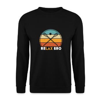 Relax Bro Retro Vintager - Sweat-shirt Unisexe - noir - Devant - Alina (178cm) & Michal (187cm)