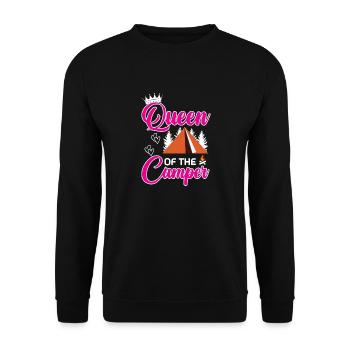 Queen Of The Camper Camping Caravane de plein air - Sweat-shirt Unisexe - noir - Devant - Alina (178cm) & Michal (187cm)