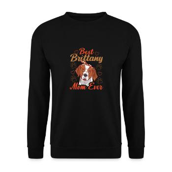 Français Bretagne Épagneul Epagneul Breton Cadeau - Sweat-shirt Unisexe - noir - Devant - Alina (178cm) & Michal (187cm)