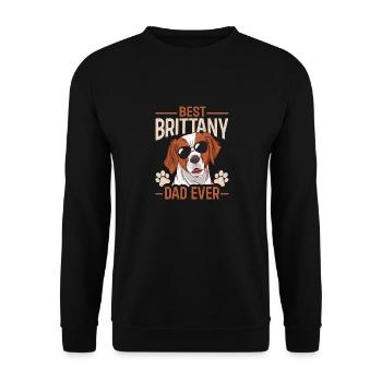Épagneul Breton Épagneul Cadeau - Sweat-shirt Unisexe - noir - Devant - Alina (178cm) & Michal (187cm)