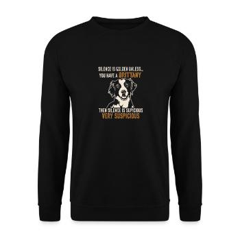 French Brittany Spaniel Epagneul Breton Gift - Unisex Sweatshirt - black - Front - Alina (178cm) & Michal (187cm)