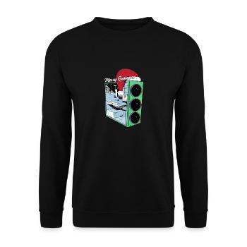 PC de jeu avec Beanie Funny Gambler Outfit Noël - Sweat-shirt Unisexe - noir - Devant - Alina (178cm) & Michal (187cm)