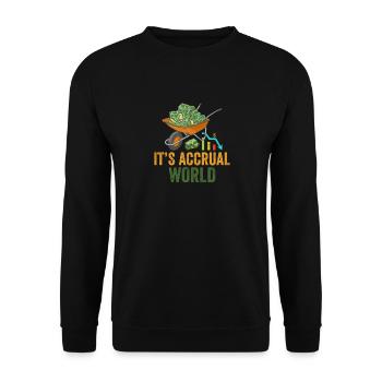 C’est drôle que Comptabilité d’exercice World Accountant - Sweat-shirt Unisexe - noir - Devant - Alina (178cm) & Michal (187cm)