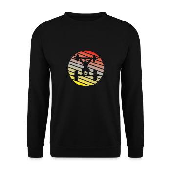 Fitness Entraînement en force Athlètes Musculistes musculaires - Sweat-shirt Unisexe - noir - Devant - Alina (178cm) & Michal (187cm)
