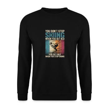 You don't stop skiing when you get old - Unisex Sweatshirt - black - Front - Alina (178cm) & Michal (187cm)