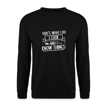 C’est ce que je fais, je cuisine, et je sais - Sweat-shirt Unisexe - noir - Devant - Alina (178cm) & Michal (187cm)