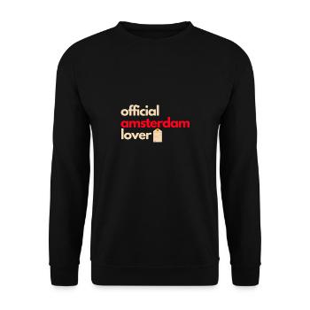 Amsterdam Lover Amsti Pays-Bas - Sweat-shirt Unisexe - noir - Devant - Alina (178cm) & Michal (187cm)