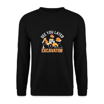 See you later Digger funny toddler - Unisex Sweatshirt - black - Front - Alina (178cm) & Michal (187cm)