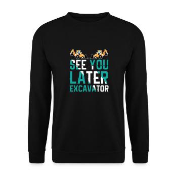 See you later Digger Funny toddler boy - Unisex Sweatshirt - black - Front - Alina (178cm) & Michal (187cm)