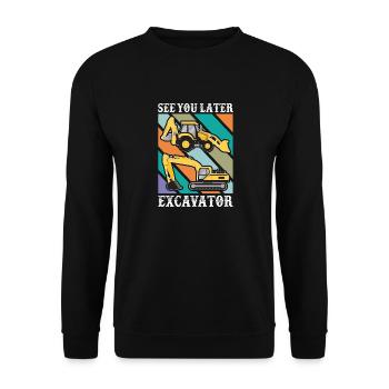 See you later Digger funny toddler - Unisex Sweatshirt - black - Front - Alina (178cm) & Michal (187cm)