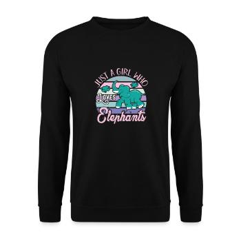 Juste une fille qui aime les femmes éléphants - Sweat-shirt Unisexe - noir - Devant - Alina (178cm) & Michal (187cm)
