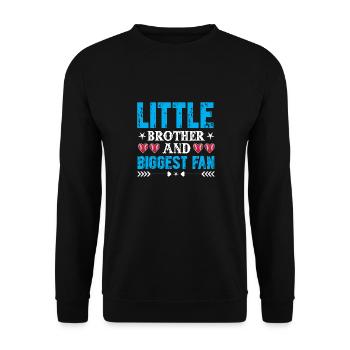 Little brother and biggest fan baseball match - Unisex Sweatshirt - black - Front - Alina (178cm) & Michal (187cm)