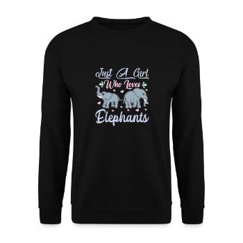 Juste une fille qui aime les femmes éléphants - Sweat-shirt Unisexe - noir - Devant - Alina (178cm) & Michal (187cm)