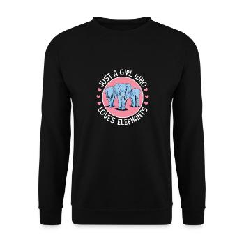 Juste une fille qui aime les femmes éléphants - Sweat-shirt Unisexe - noir - Devant - Alina (178cm) & Michal (187cm)