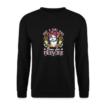 Une seule fille qui a son Français - Sweat-shirt Unisexe - noir - Devant - Alina (178cm) & Michal (187cm)