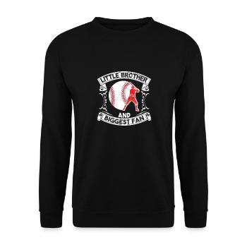 Little brother and biggest fan baseball - Unisex Sweatshirt - black - Front - Alina (178cm) & Michal (187cm)