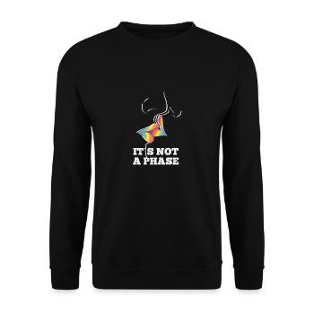 War Wohl Doch Keine Phase Gay LGBTQ Lippe - Unisex Pullover - Schwarz - Vorne - Alina (178cm) & Michal (187cm)