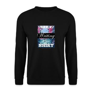This is my writing shirt writer writer - Unisex Sweatshirt - black - Front - Alina (178cm) & Michal (187cm)